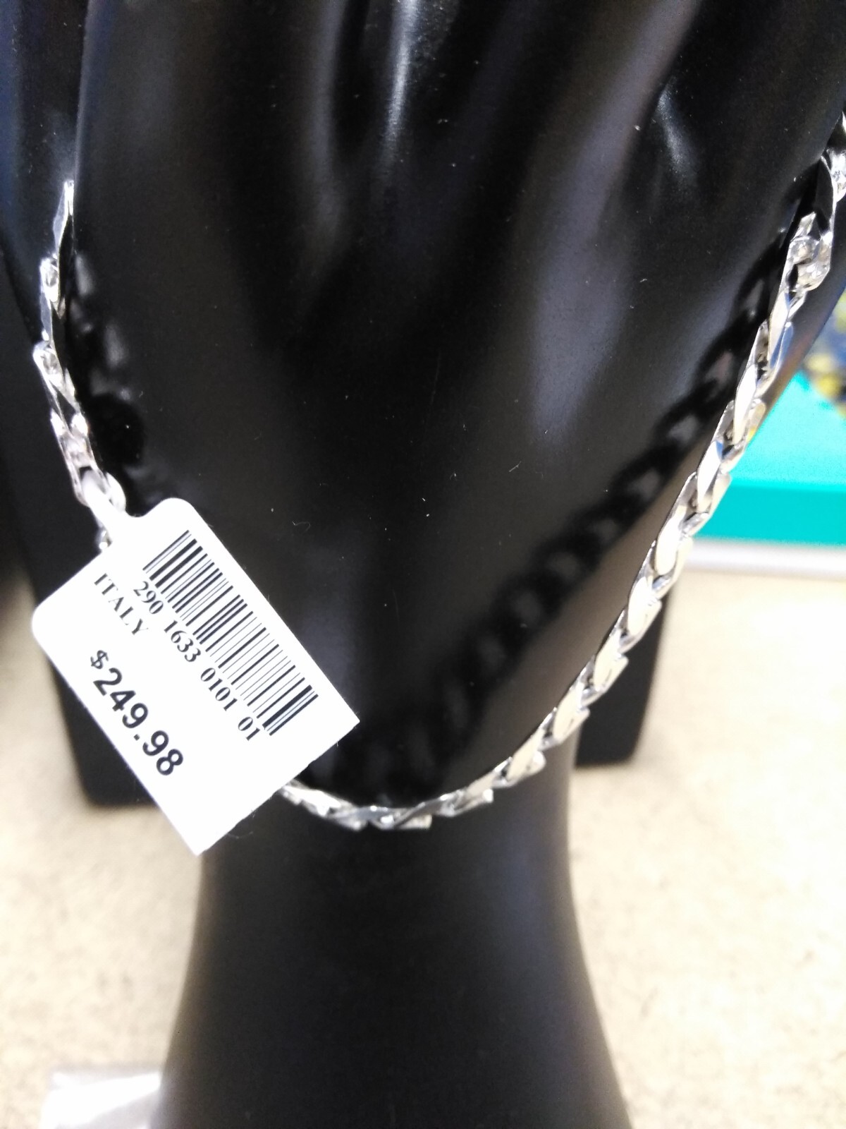 Sterling Silver 9" Solid Curb Bracelet - image 2