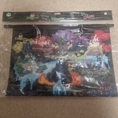 Villains Tiny Kingdom Canvas Map & Castle Pin Disney After Dark Event 2024 LE700