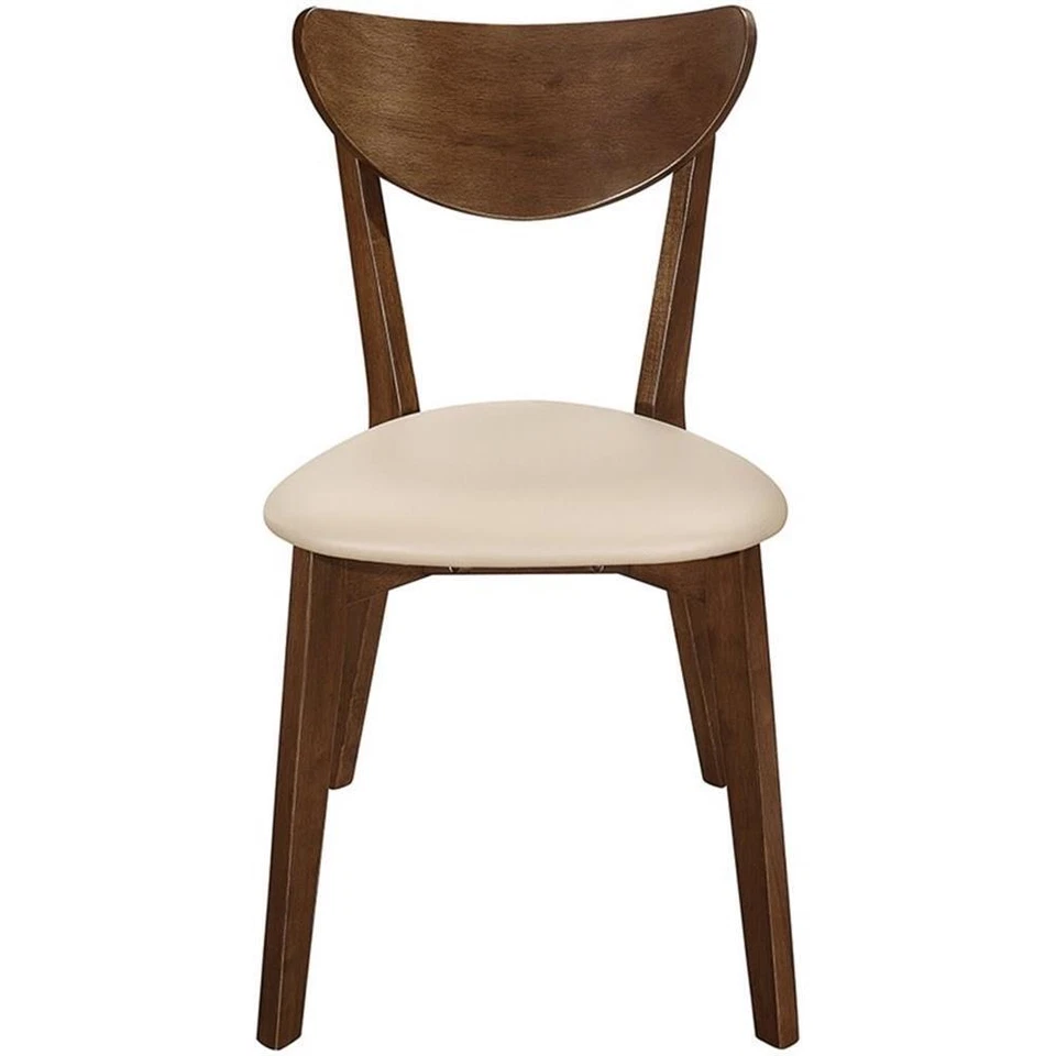 Coaster Kersey Curved Back Wood Dining Chairs in Chestnut - Image 3 of 4