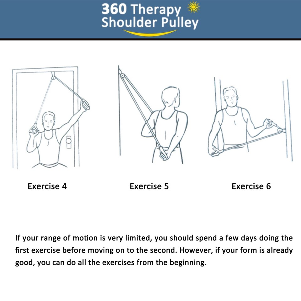 shoulder pulley over the door physical therapy system, exercise pulley