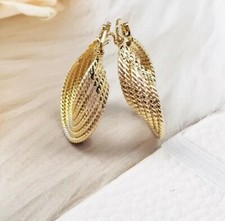 18k Layered Real Gold Filled Multi colors Hoop Earrings