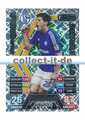 Match Attax Extra 14/15 - 602 - Klaas-Jan HUNTELAAR- Hattrick Held