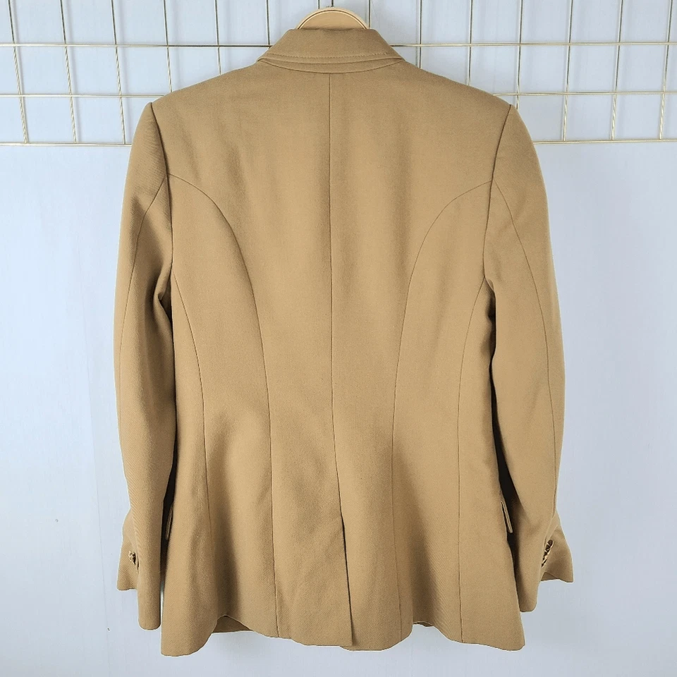 A.L.C. Womens Blazer 10 Sedgewick Camel Tan Double Breasted- Read - Image 3 of 4