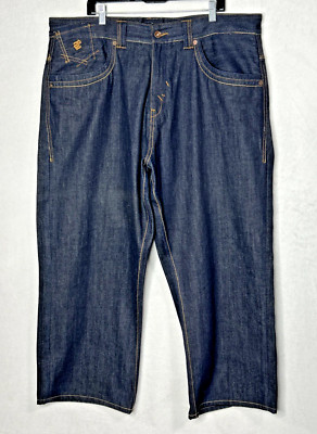Roca Wear Baggy Skater Jeans Big Pockets Thick Stitching Punk Wide Leg Men's 42