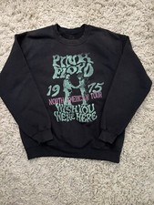 Pink Floyd Black 1975 North American Tour Pullover Sweatshirt Size M