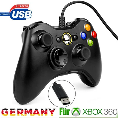 MARKENLOS Für Xbox 360/360 Slim/PC Wired Game Controller USB Gamepad Windows 7/8/10/XP NEU