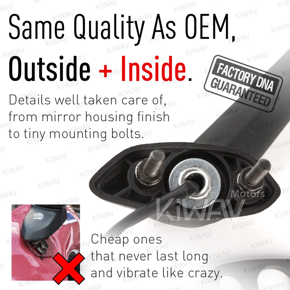 OEM spec black LED mirror fits Suzuki GSX-R600 11'-16 GSX-R750 11'-16' PAIR ε - Image 2 of 4