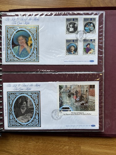 1985 Forty Benham Silk Collection 9 Covers Life & Times of Queen Mother Album - Picture 9 of 21