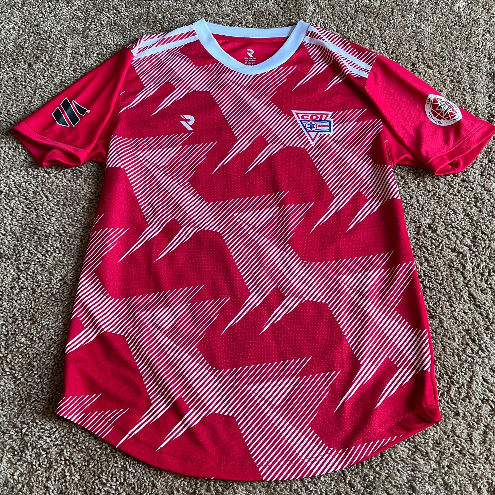 CDI Mexico Soccer Jersey Red Stretch Size CH ( Small ) Mens Shirt