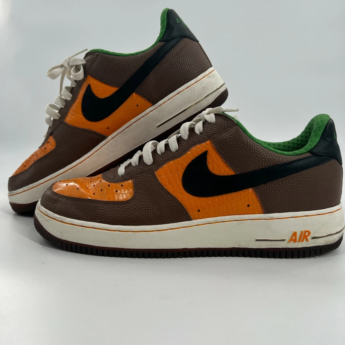 Nike AF1 Premium 06 Super Bowl Shoes Shock Orange / Black Bison Mens US 11 eBay