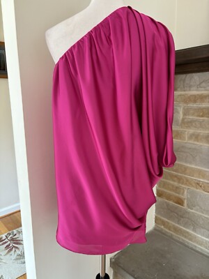 Aidan Mattox hot pink satin lined one shoulder dress sz 4 | eBay Aidan Mattox hot pink satin lined one shoulder dress sz 4 | eBay