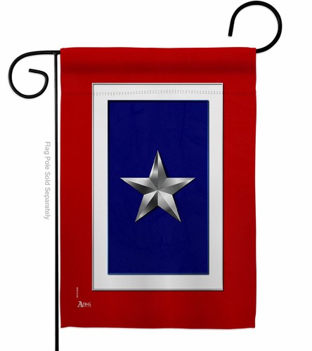 Silver Star Garden Flag Military Service Armed Forces Yard House Banner - Picture 2 of 17
