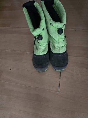 KangaROOS Kinder Schneestiefel wasserabweisend grün/schwarz EU 34 Logo