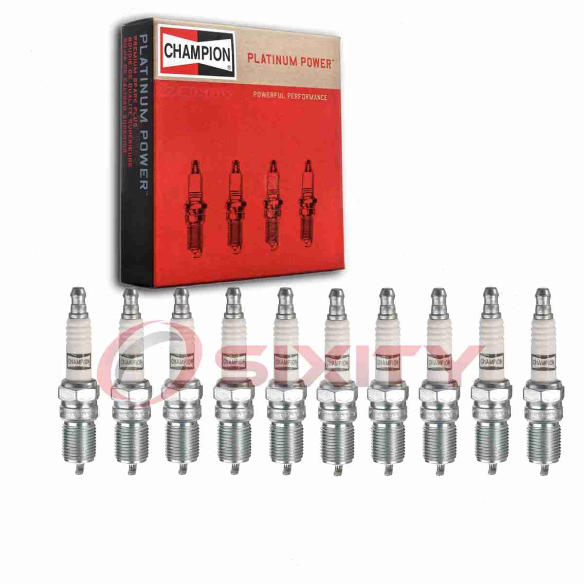 10 pc Champion Platinum 3013 Spark Plugs for TR55VX RS14PYC6 HR9LPX HR9DPY fl