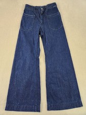 Vintage US Navy Seafarer Dungarees Bell Bottom Sailor Jeans 26" Waist Flaws