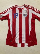 adidas Paraguay 2012 Home Jersey #19 Lucas Barrios Signed 2XL Unused with Tags