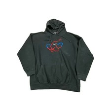 Marvel Universal Studios Spiderman Hoodie Mens XL Black Streetwear Drawstring