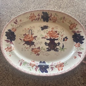 Antique 1800's William Mason's 'China Bouquet' Platter.