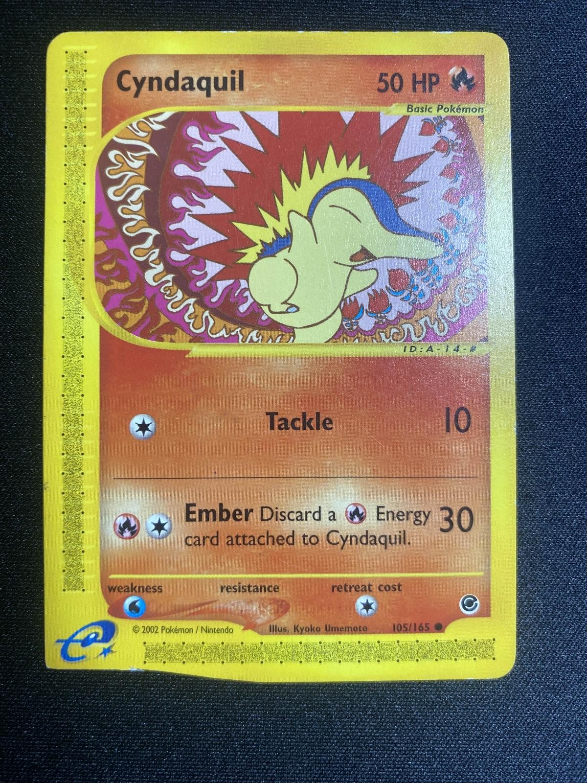 Cyndaquil 105/165 C Pokemon Expedition Base Set DMG