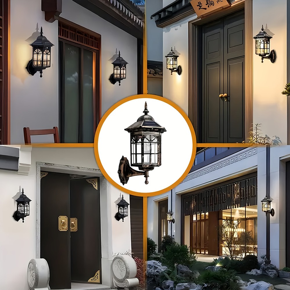 Solar Wall Lanterns Outdoor Waterproof LED Solar Deck Fence Lights 2 Pack New