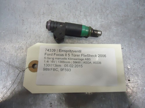 Ford Focus II Einspritzventil 98MFBC 1.4i 16V 59kW ASDA. ASDB 74309