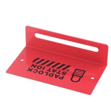 —5‑8 Padlock Rack Efficient Lockout Storage Wall Mounted Red Alloy Steel
