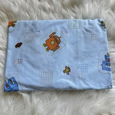 Blue Robot Theme Crib Bassinet Fitted Sheet 100 cotton