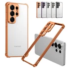 For Samsung S26 Ultra/S26/S25/S24 Aluminum Metal Bumper Frame Case Camera Cover