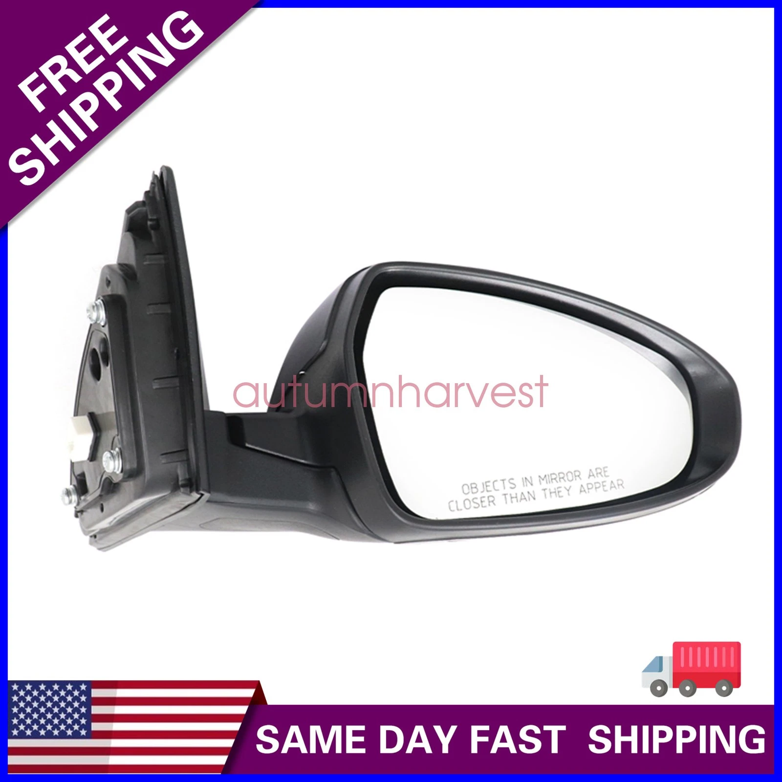 Mirror Passenger Right Side Manual Fold For Kia Forte FE LXS 19-23 87620M7000