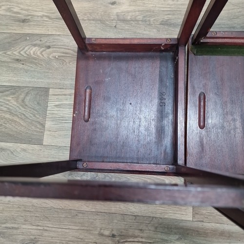 Antique Nest 3 Mahogany Tables – Mid Century Occasional Side Vintage Wooden - Picture 20 of 24