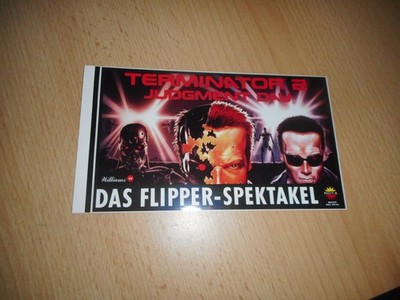 Aufkleber deutsch für Flipper Pinball Williams Terminator 2