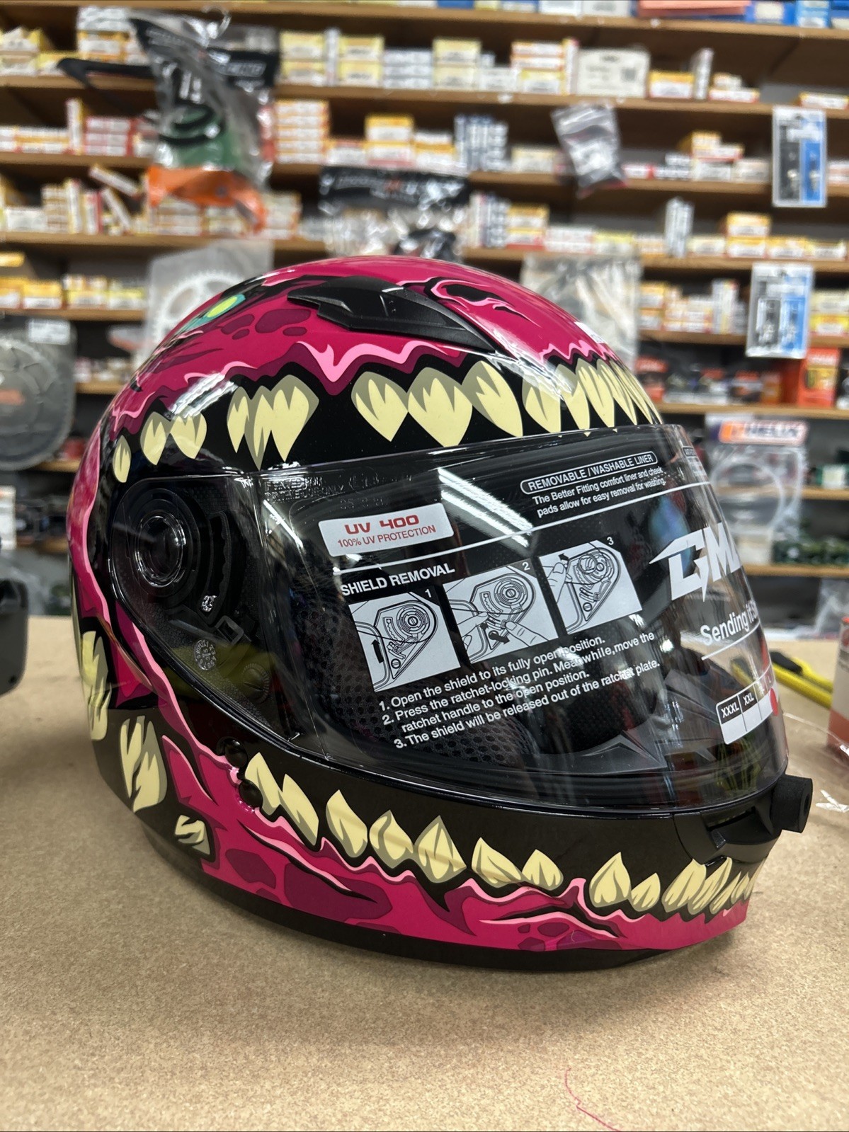 GMax GM-49Y Drax Helmet Pink/black/teal Size | Youth Large |