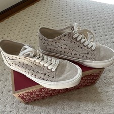 VANS Old Skool Low Top Canvas Lace-Up Sneaker Geometric Beige Purple