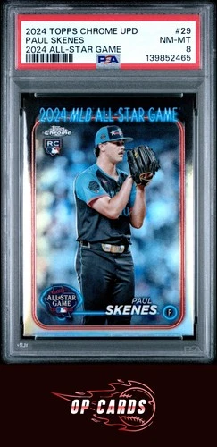 Paul Skenes 2024 Topps Chrome Update 2024 All-Star Game Chrome #29 PSA 8