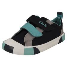 Childrens Clarks Pattern Detailed Canvas Shoes *Foxing Lo*