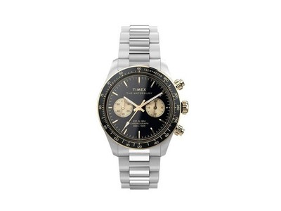 Timex Waterbury Heritage Quartz Uhr, Schwarz, 39 mm, Chronograph, TW2Y24000