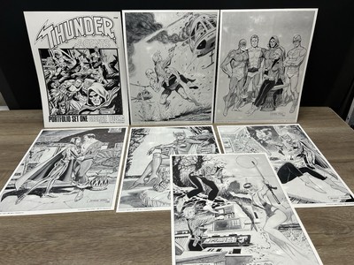 1987 T.H.U.N.D.E.R. Agents George Tuska Comic Art Prints Portfolio Set One