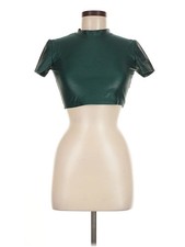 Eleven by Venus Williams Women Green Short Sleeve Top M