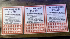 Vintage Globe Printing Co. PunchCards - Set of 6