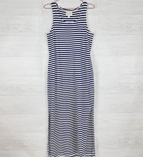 Sail To Sable STS Maxi Tank Dress Size Medium Striped Blue White Coastal Beach