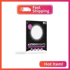 Astrobrights/Neenah Bright White Cardstock, 8.5" x 11", 65 lb/176 gsm, White, 75