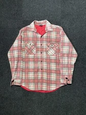 Vintage 70s JCPenney Men’s Shop Lined Plaid Flannel Shirt Size Large