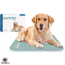 Lightweight Self-Cooling Pet Mat - Large Sage Grey for Dogs  Cats 46-80 lbs