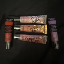 Victoria's Secret Flavor Lip Gloss 5 Piece Variety Set Strawberry Caramel Sugar