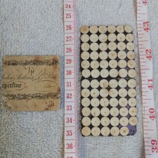 Antique John Aston Patent Three Fold Linen Buttons Card Panel Sheet 107/108
