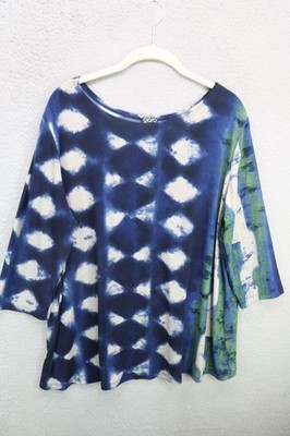 Clara Sun Woo 1/2 Sleeve Tie Dye Tunic-Size XL-Soft-Silky-Whimsigoth