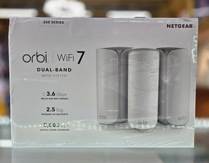 NETGEAR - Orbi 260 Series BE3600 Wi-Fi à double bande Mesh 7 Système (3-pack) - blanc