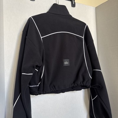 ALOALO樣(*^^*) NEW Alo Yoga Polar Fleece Game Time Full Zip Jacket Black Athletic