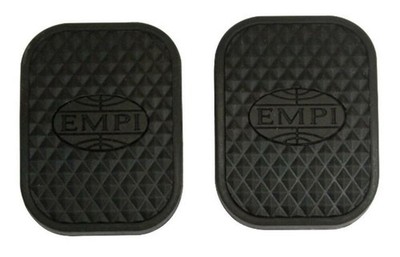 EMPI  ''EMPI'' LOGO PEDAL PADS (2) FITS VW BUG GHIA BUS BUGGY RAIL BAJA  17-2996