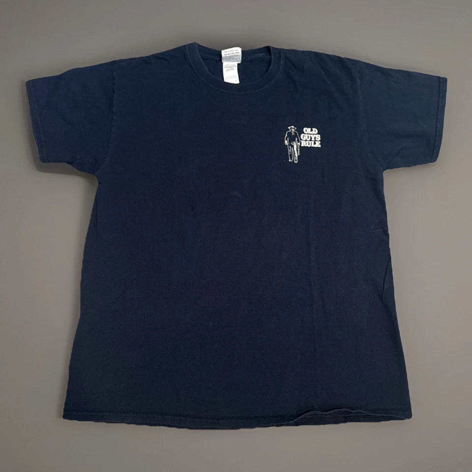 Camiseta Old Guys Rule John Wayne Gun Control Negra Doble Cara Grande 2012 Foto 2 de 4